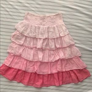 🌺 Girls Pink Ruffled Skirt 🌺